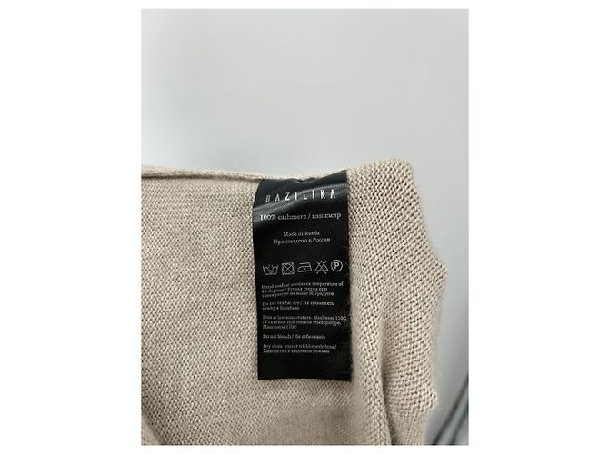 Autre Marque Langes Cashmere-Kleid Beige - Ansicht 6