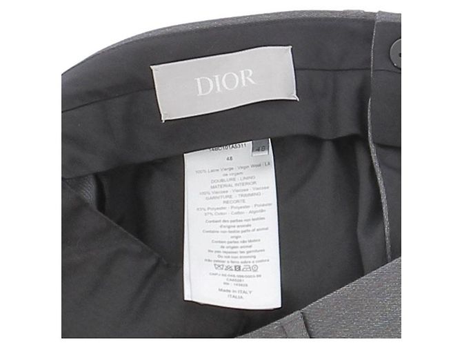 Dior Blue Wool Pants Size 48 - view 3