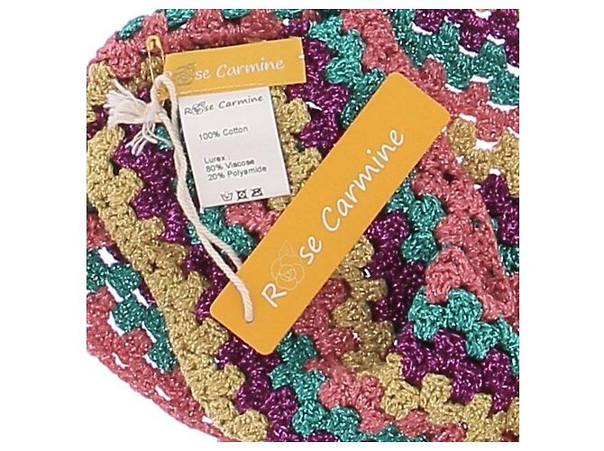 Autre Marque Mehrfarbiger Lurex Schal Rose Carmine Mehrfarben - Ansicht 6