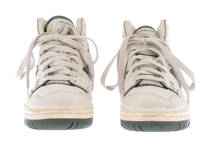 New Balance Leder Sneakers "650R" Grün - Ansicht 4