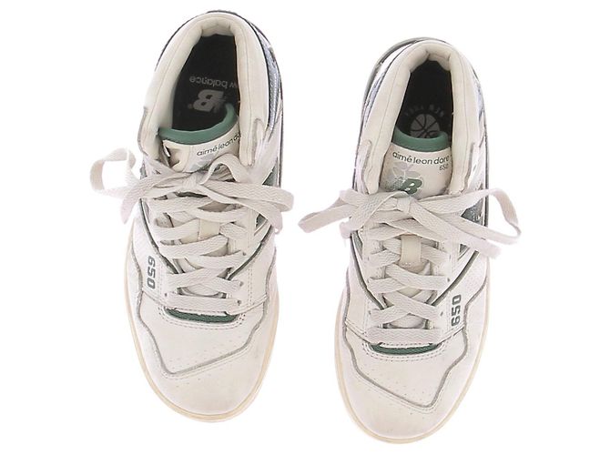 New Balance Leder Sneakers "650R" Grün - Ansicht 6