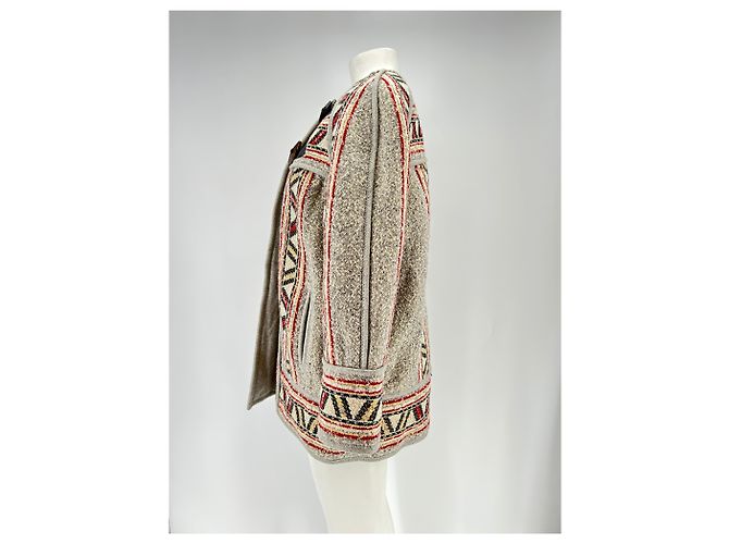 Isabel Marant Grey Patterned Wool Jacket - view 4