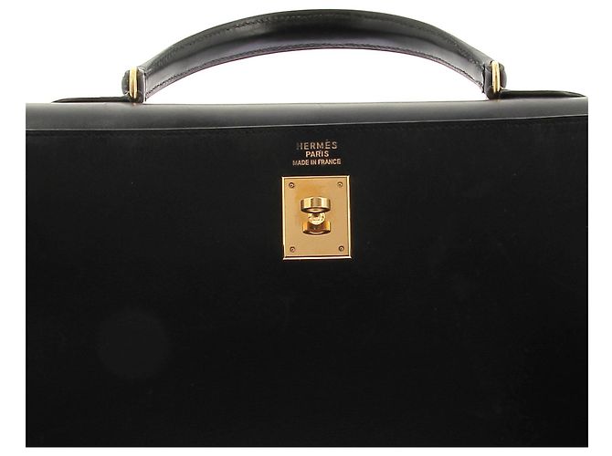 Hermès Borsa in pelle "KELLY 32" Nero - vista 14