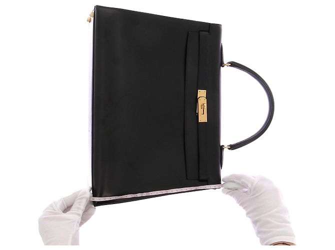 Hermès Borsa in pelle "KELLY 32" Nero - vista 17