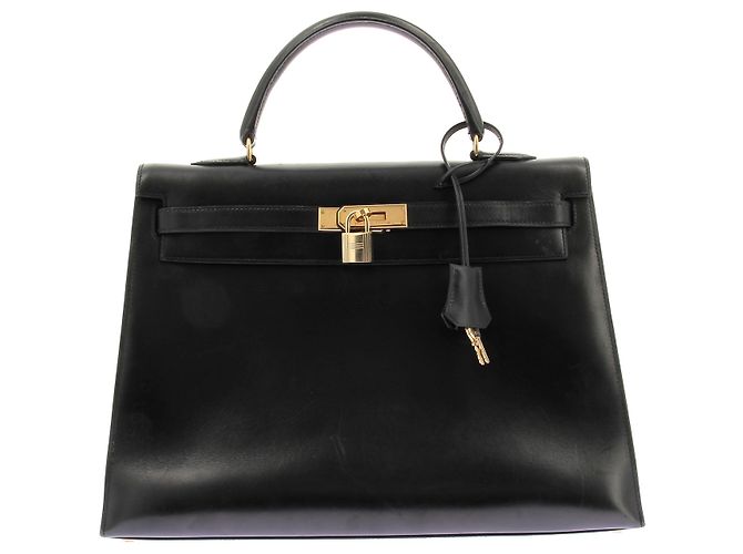 Hermès Borsa in pelle "KELLY 32" Nero - vista 8