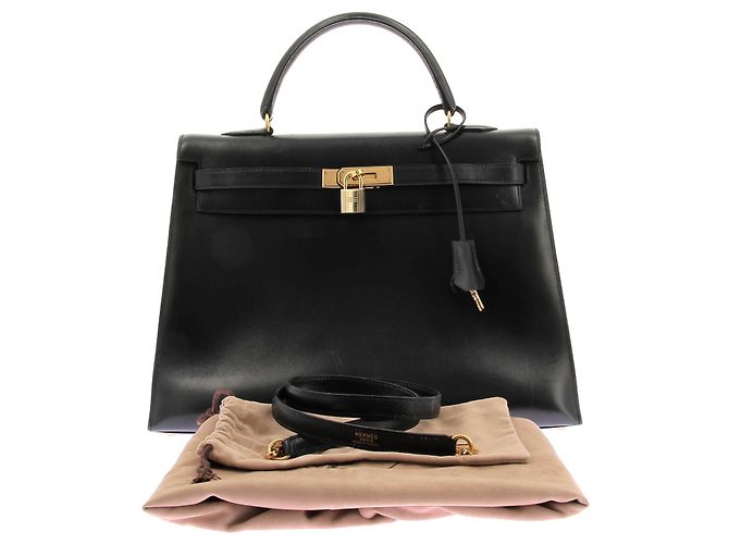 Hermès Borsa in pelle "KELLY 32" Nero - vista 9