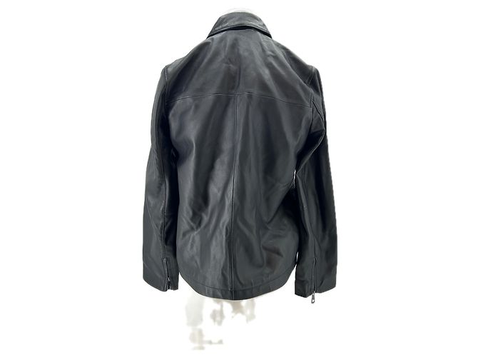 Whistles Schwarze Lederjacke - vista 2
