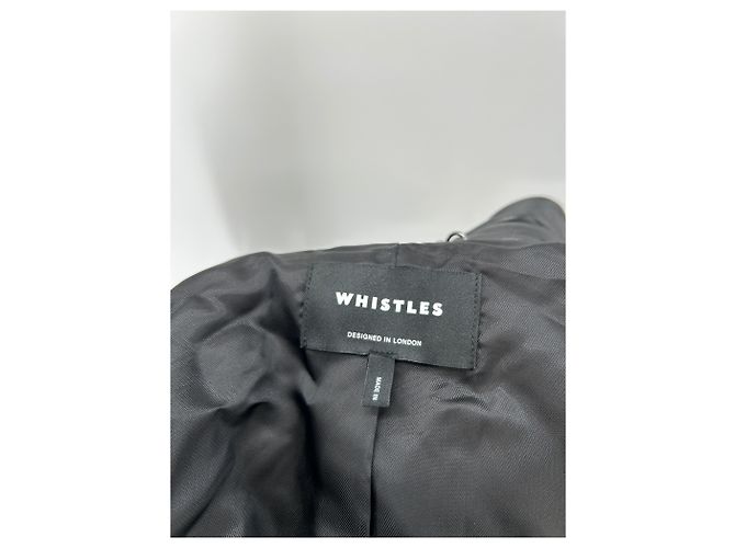Whistles Schwarze Lederjacke - vista 5