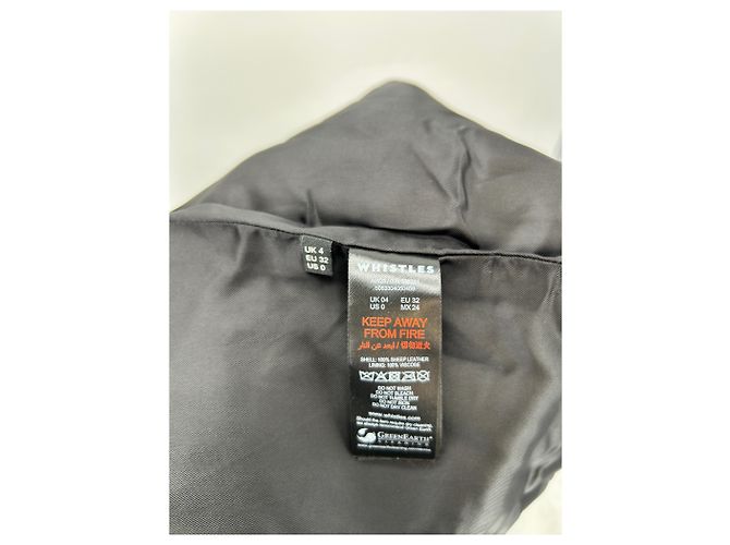 Whistles Schwarze Lederjacke - vista 6