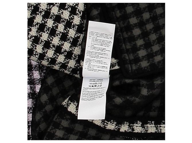 Versace Tweed-Blazer schwarz weiß - Ansicht 7