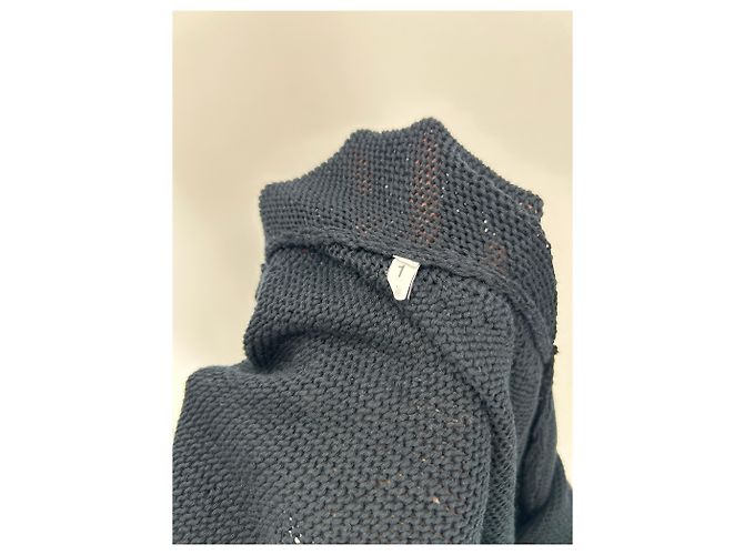 Isabel Marant Pullover aus Baumwolle marineblau mit Knoten - Ansicht 5
