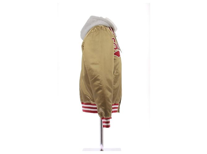 Supreme Bomber dorato e rosso D'oro - vista 3