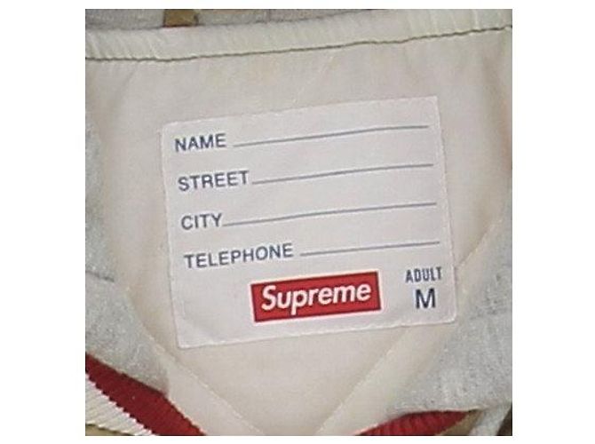 Supreme Bomber dorato e rosso D'oro - vista 5
