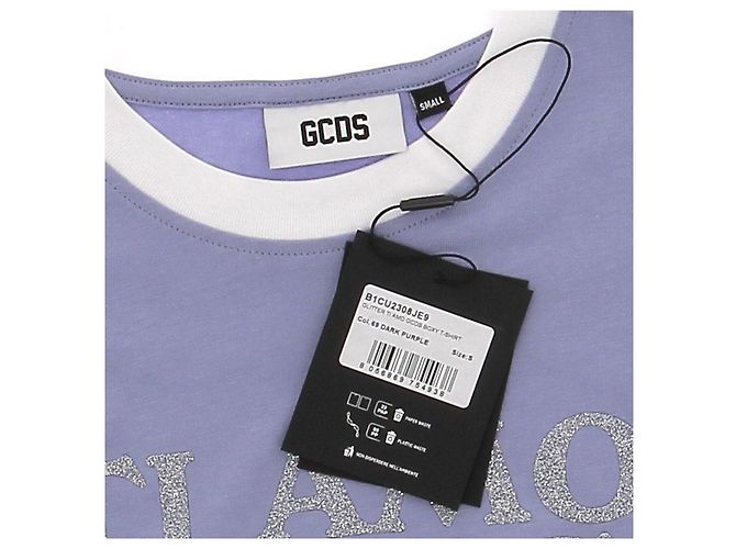 Camiseta GCDS Ti Amo morada de algodón Púrpura - vista 5