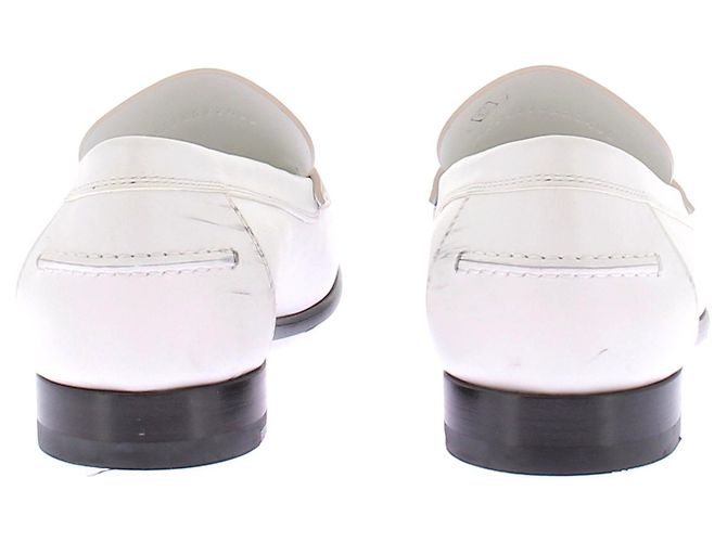 Hermès Loafer aus weißem Leder - Ansicht 5
