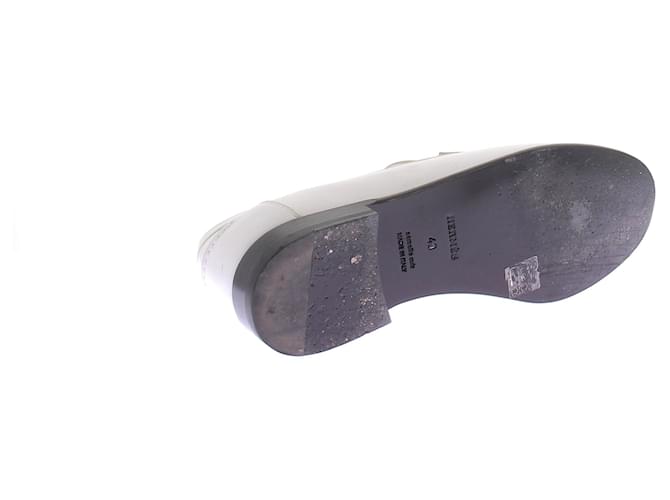 Hermès Loafer aus weißem Leder - Ansicht 7
