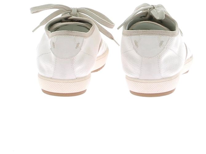Mocassini Louis Vuitton in tela bianca Bianco - vista 5