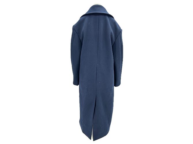 Autre Marque Long navy blue coat polyester size S - view 2