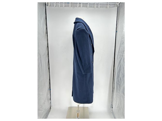 Autre Marque Long navy blue coat polyester size S - view 3