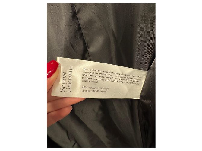 Autre Marque Long navy blue coat polyester size S - view 6