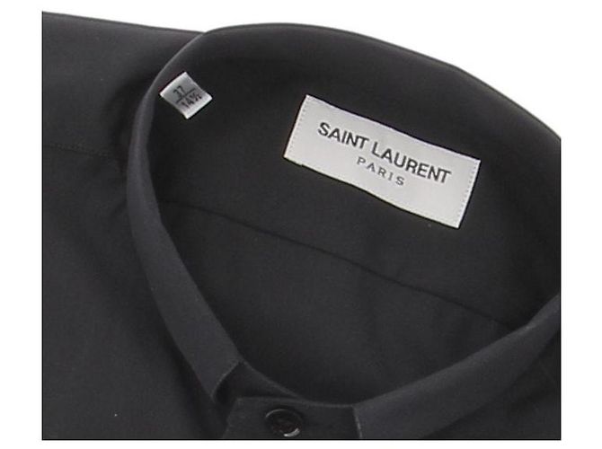 Camicia Saint Laurent in cotone nero - vista 6