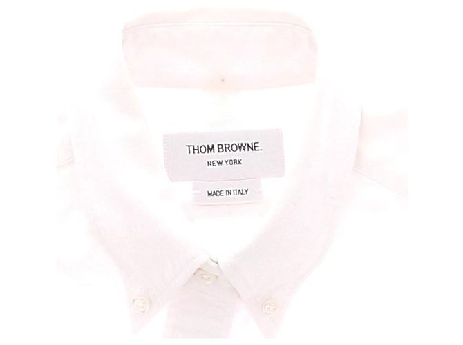 Thom Browne Camicia Crop Senza Maniche Bianca Bianco - vista 5