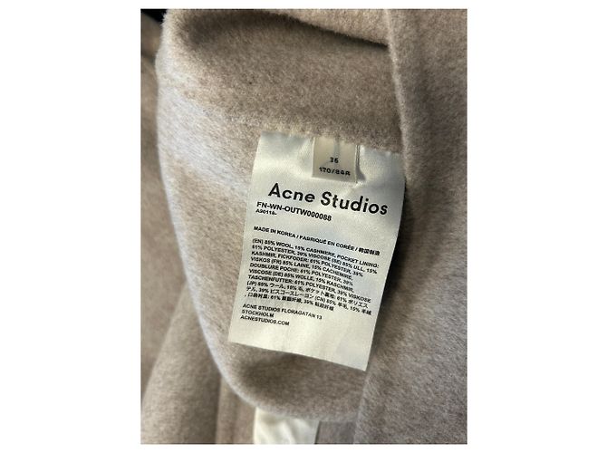 Abrigo de lana beige Acne Studios - vista 7