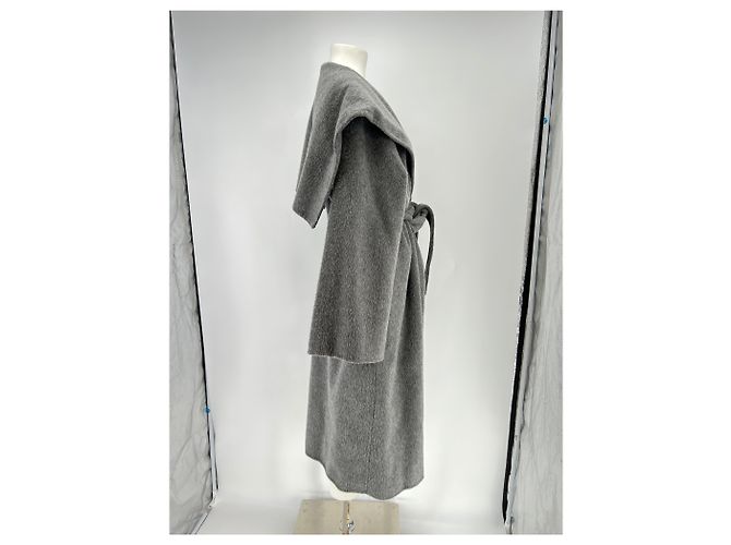 Autre Marque PAPER MOON Woll-Trenchcoat Grau - Ansicht 3