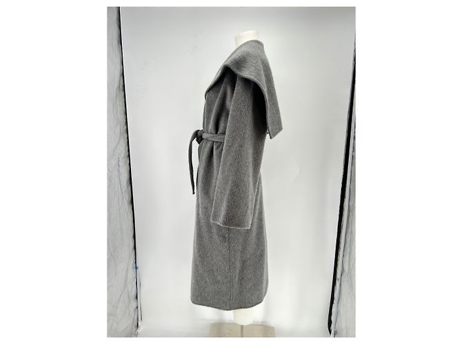 Autre Marque PAPER MOON Woll-Trenchcoat Grau - Ansicht 4