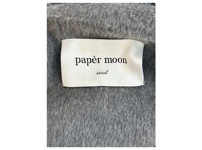 Autre Marque PAPER MOON Woll-Trenchcoat Grau - Ansicht 6