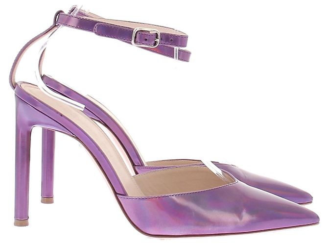 Autre Marque BETTINA VERMILLON Lila Lederpumps Absatz 10cm - Ansicht 2