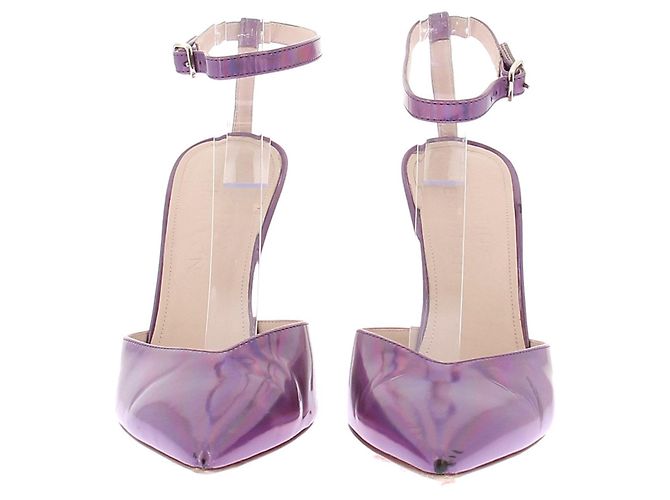 Autre Marque BETTINA VERMILLON Lila Lederpumps Absatz 10cm - Ansicht 4