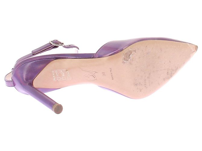 Autre Marque BETTINA VERMILLON Lila Lederpumps Absatz 10cm - Ansicht 6