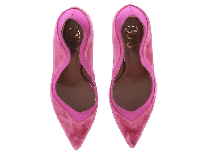 Autre Marque Décolleté in velluto rosa MALONE SOULIERS 38 EU - vista 6