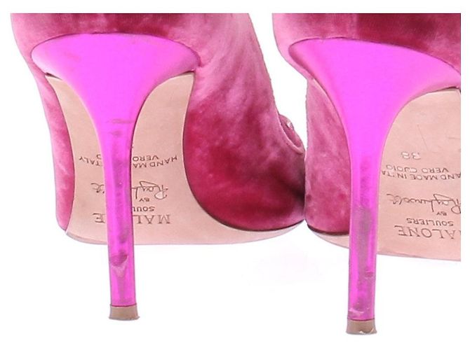 Autre Marque Décolleté in velluto rosa MALONE SOULIERS 38 EU - vista 8