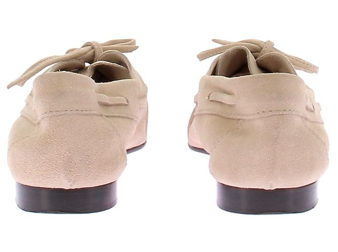 Autre Marque Beige Wildleder Bootsschuhe - Ansicht 3