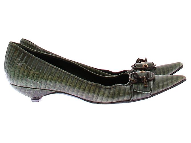 Bailarinas Miu Miu de piel verde Talla 38 - vista 2