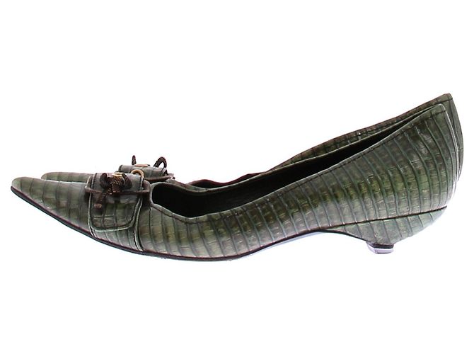 Bailarinas Miu Miu de piel verde Talla 38 - vista 3
