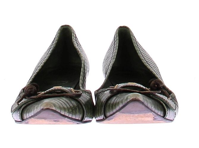 Bailarinas Miu Miu de piel verde Talla 38 - vista 4