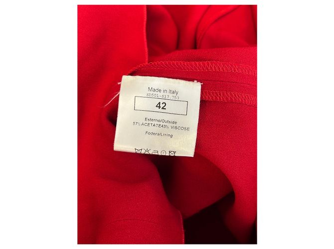 Autre Marque Rotes ärmelloses Midikleid - Ansicht 7