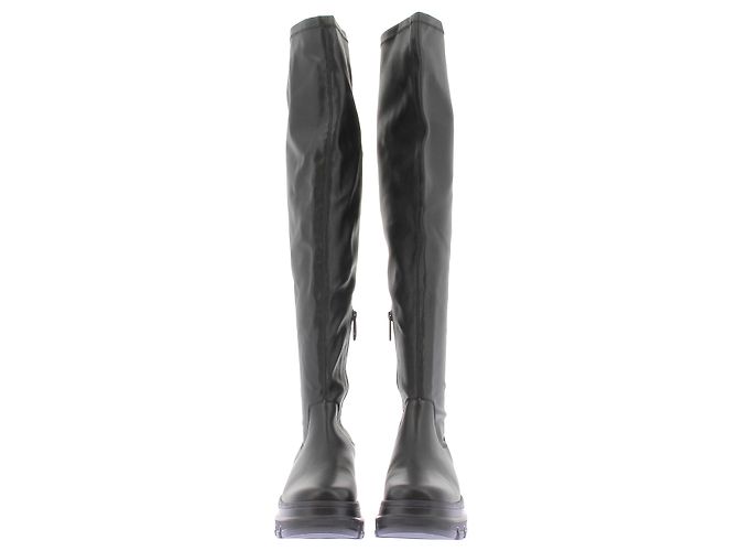 Tommy Hilfiger Botas altas de cuero negro - vista 2