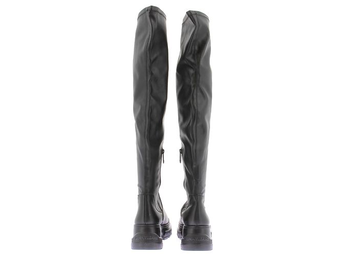 Tommy Hilfiger Botas altas de cuero negro - vista 3