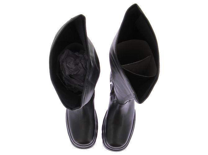 Tommy Hilfiger Botas altas de cuero negro - vista 6