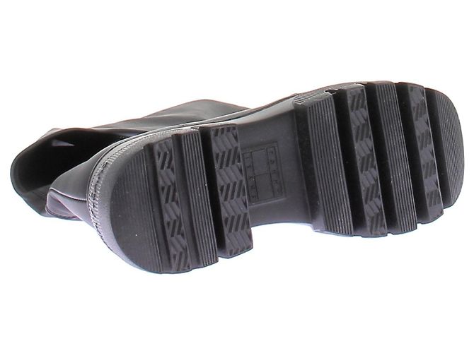 Tommy Hilfiger Botas altas de cuero negro - vista 7