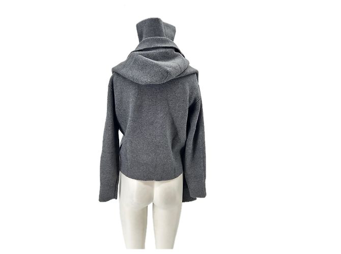 Autre Marque Sudadera gris con capucha - vista 3
