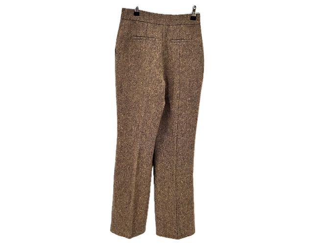 Autre Marque Pantalones marrones ALIGNE de viscosa Castaño - vista 2
