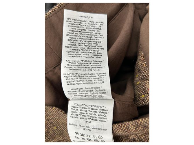 Autre Marque Pantalones marrones ALIGNE de viscosa Castaño - vista 3
