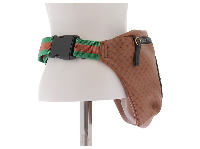Borsa a vita Gucci in pelle marrone - vista 2