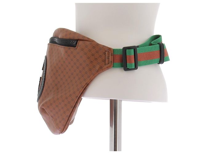 Borsa a vita Gucci in pelle marrone - vista 3