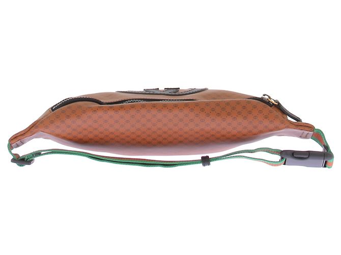 Borsa a vita Gucci in pelle marrone - vista 8